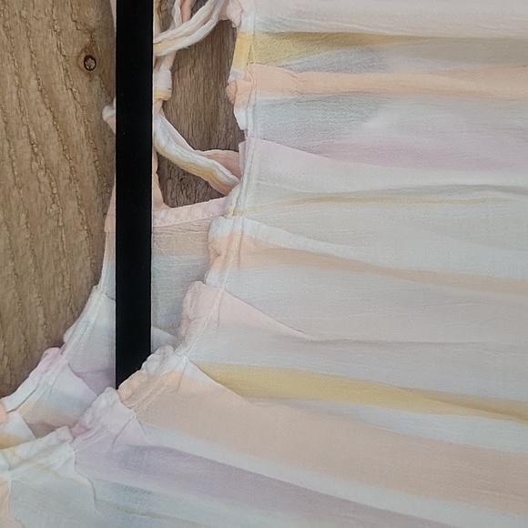 LC Lauren Conrad Small Striped Top with Tie Back - Picture 2 of 5